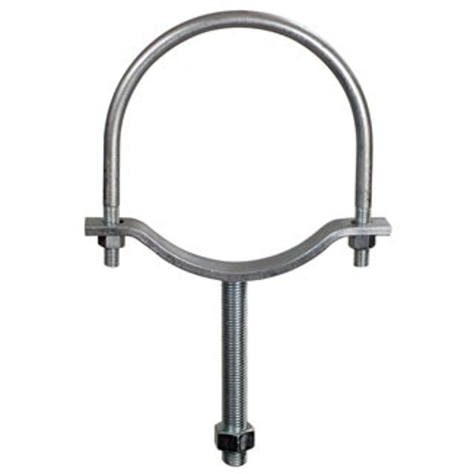 BIM objects Free download! 191 Adjustable Pipe Saddle with UBolt