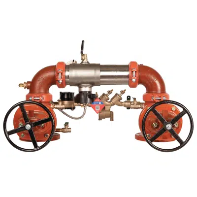 Stainless Steel Reduced Pressure Detector Assembly Backflow Preventers with Flood Sensor, 2 1/2 - 10 Inch Sizes - C500-FS için görüntü