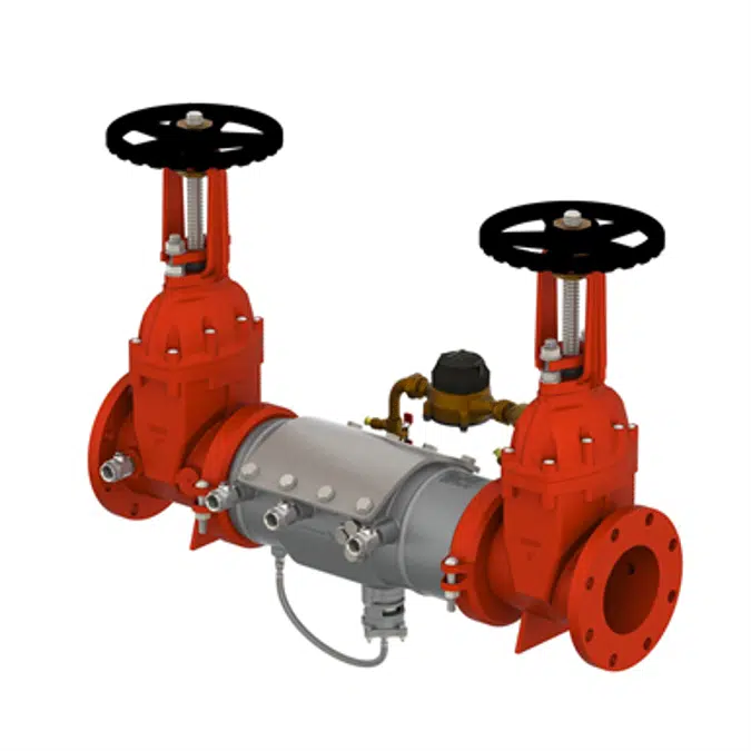 Low Head Loss Stainless Steel Reduced Pressure Detector Type II Assemblies with Integral Butterfly or OSY Shutoffs - Deringer 50X/50GX