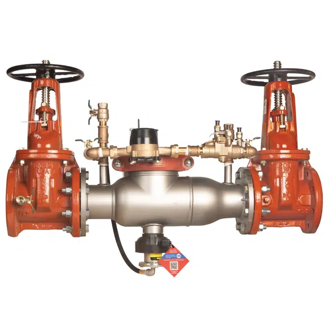 Stainless Steel Reduced Pressure Detector Assembly Backflow Preventers with Flood Sensor, 2 1/2 - 6 Inch Sizes - 5000SS-FS