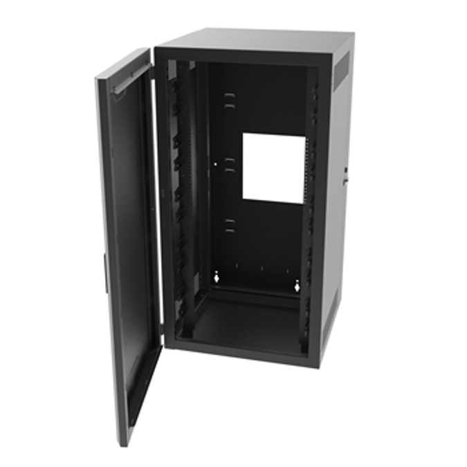 12RU, Swing-Out Wall-Mount Cabinet, Solid Door