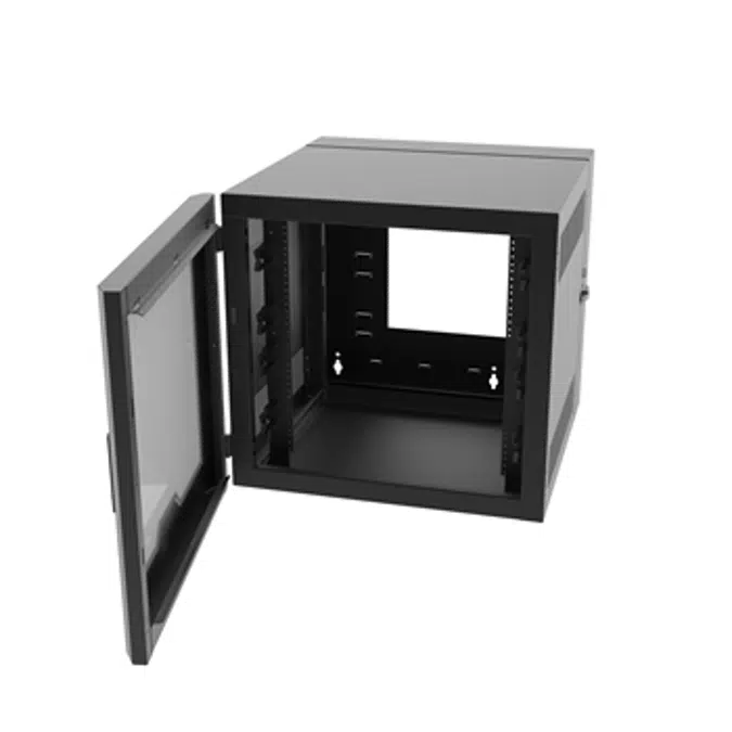 12RU, Swing-Out Wall-Mount Cabinet, Plexi Door