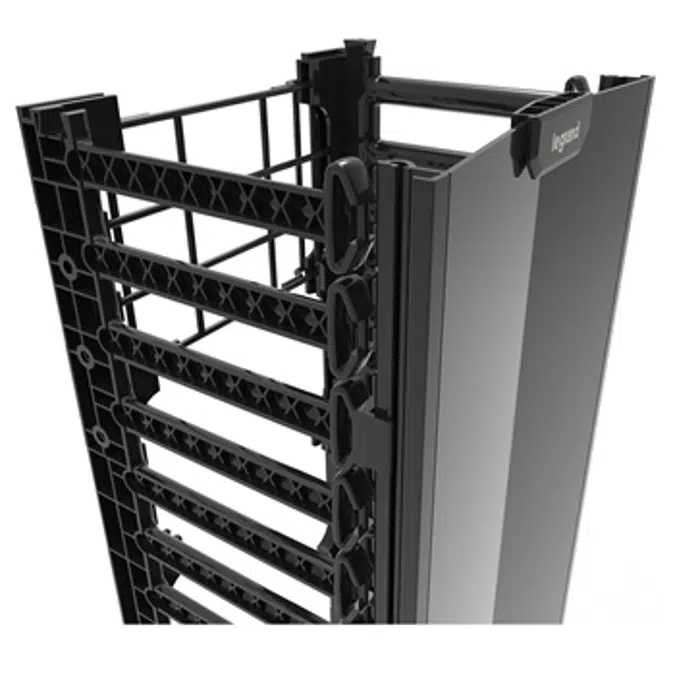 Q-Series Vertical Manager, 6' H X 6" Wide, Double Sided