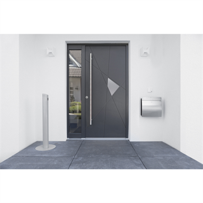 Porte d’entrée en aluminium Passage – Modèle Hibiscus
