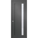 porte d’entrée en aluminium passage – modèle graphite 1