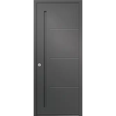 画像  Porte d’entrée en aluminium Passage – Modèle Graphite B