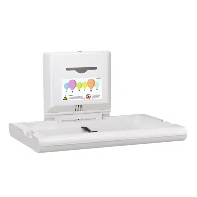 afbeelding voor Horizontal baby changing station with ionizer made of white polypropylene 