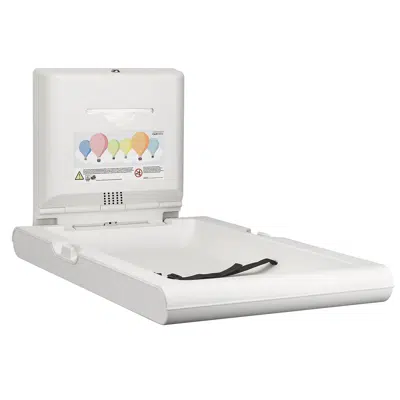 Image for Vertical baby changing station with ionizer made of white polypropylene