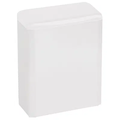 Imagem para Steel wall mounted sanitary napkin container with lid }