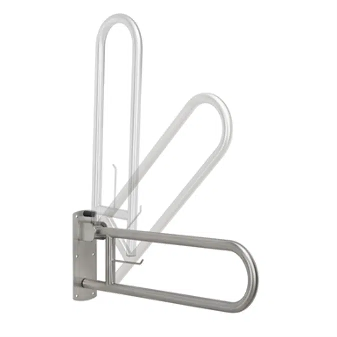 Vertical stainless steel swing grab bar