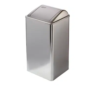 Image for Stainless steel waste receptacle with self-closing lid