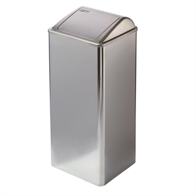 BIM objects - Free download! Stainless steel waste receptacle with self ...