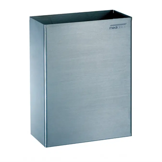 Open stainless steel bin