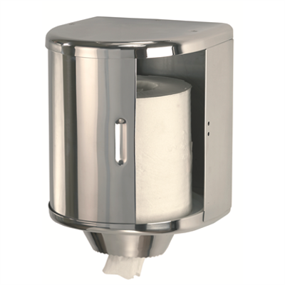 Stainless steel paper towel roll dispenser için görüntü