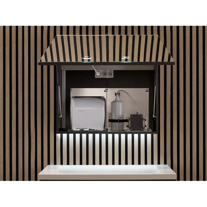 M17A-BTM24 - AUTOMATIC HAND DRYER WITH BRACKET TO INSTALL BEHIND THE MIRROR