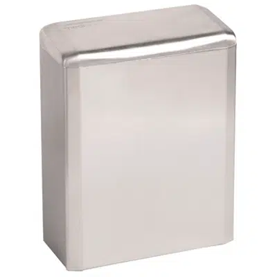 画像 Stainless steel wall mounted sanitary napkin container with lid 