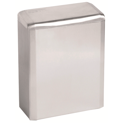 Image for Stainless steel wall mounted sanitary napkin container with lid 