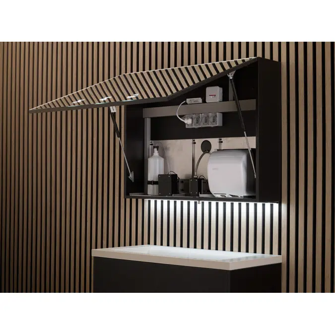 GA024BTM - AUTOMATIC WATER FAUCET WITH BRACKET INCLUDED TO INSTALL BEHIND THE MIRROR