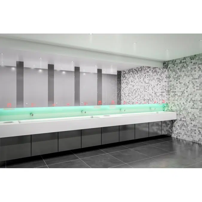 Behind the mirror automatic liquid soap/hand sanitiser dispenser