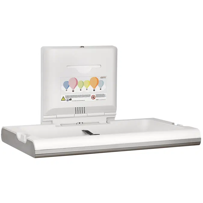 BIM objects Free download! Horizontal baby changing station with ionizer made of white