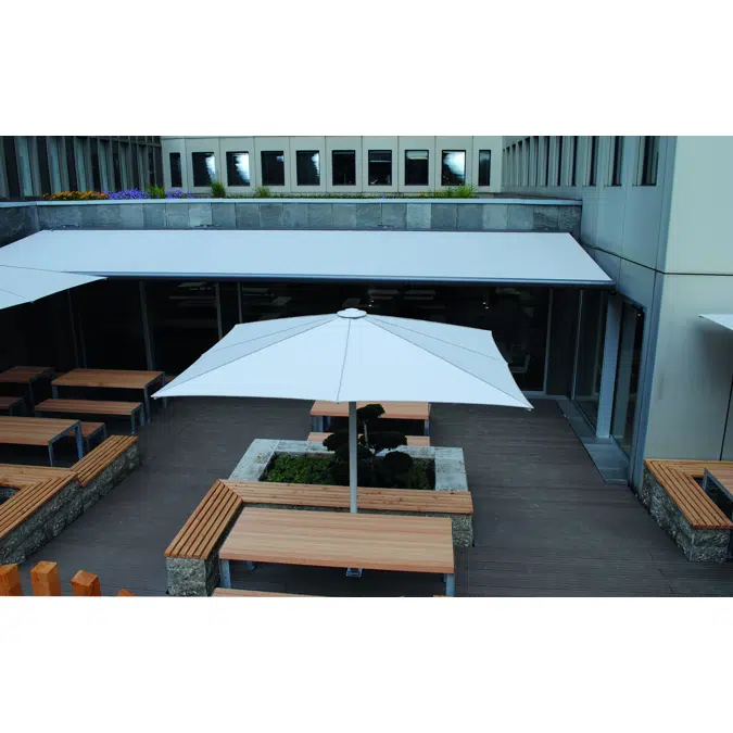 Giant Parasol 5.0 x 5.0m, square, model SCHATTELLO