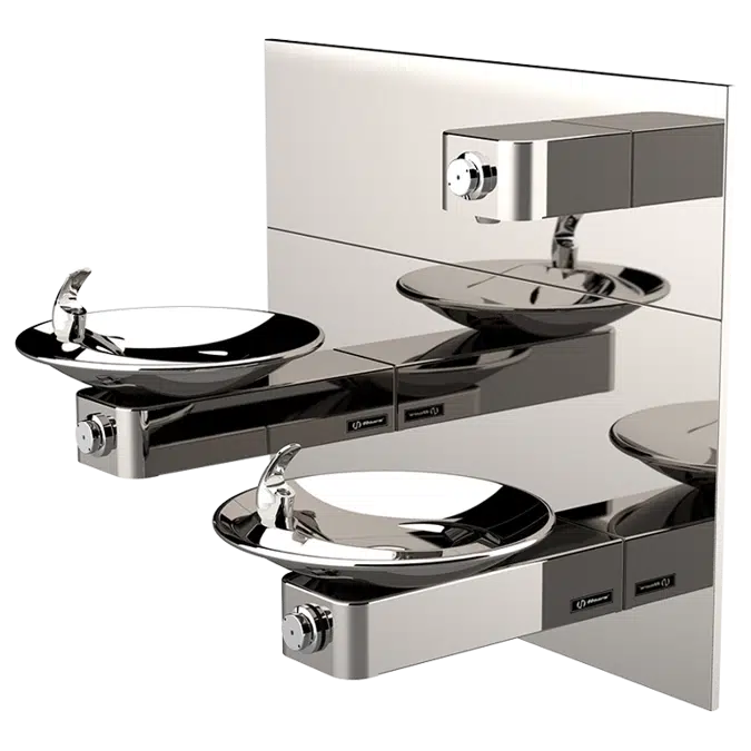 Model 1011HPS-1920HPS, ADA Polished Vandal-Resistant Dual Fountain and Bottle Filler