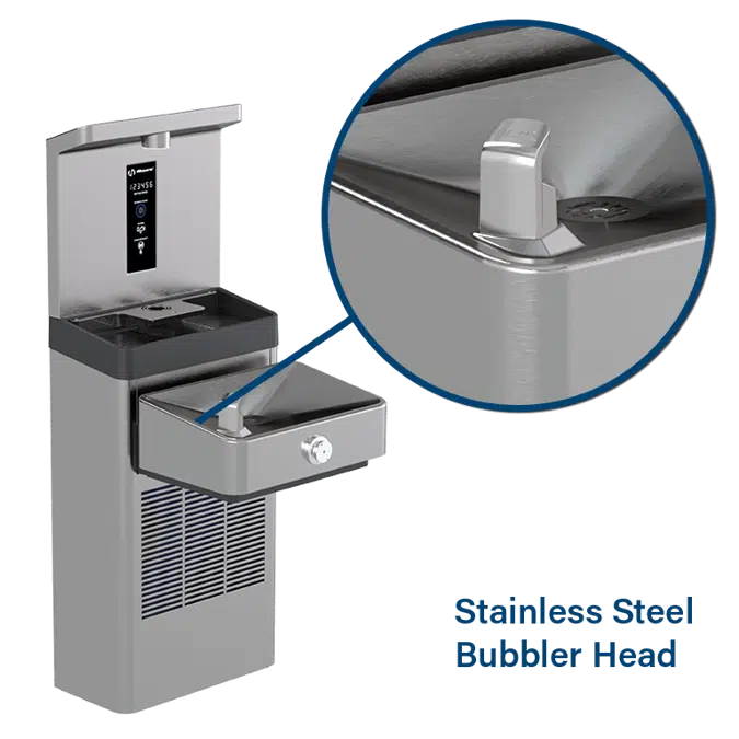 Model 1211SV Vandal Resistant Bottle Filling Station and Single Drinking Fountain Non-Filtered Chilled