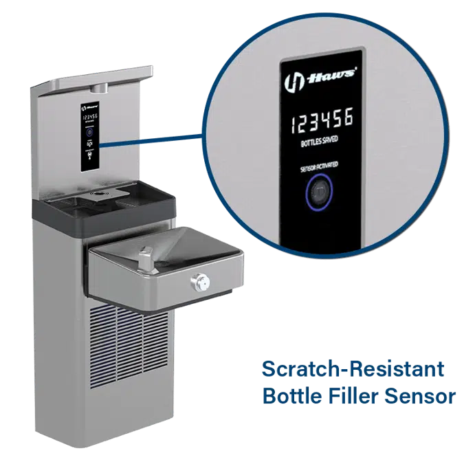 Model 1211SV Vandal Resistant Bottle Filling Station and Single Drinking Fountain Non-Filtered Chilled
