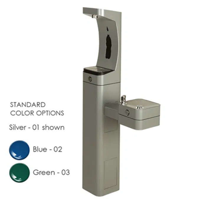 Model 3611, Modular Outdoor Bottle Filler and Drinking Fountain