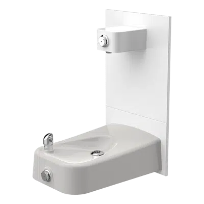 Image for Model 1311P, ADA White Enameled Iron Wall-Mount Drinking Fountain and Bottle Filler