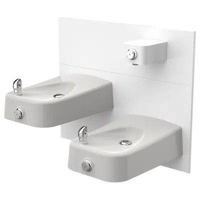 Image for Model 1501-1920W, ADA Enameled Iron Dual Wall-Mount Drinking Fountain and Bottle Filler