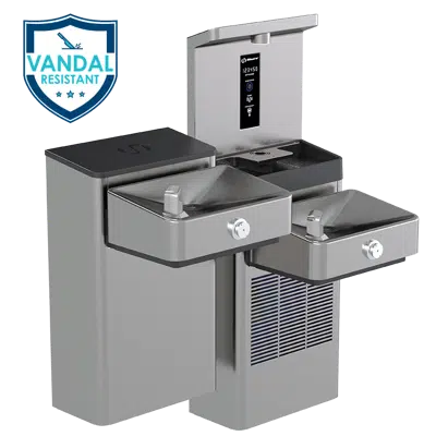 Image for Model 1212SFV Vandal Resistant Filtered Bottle Filling Station and Hi-Lo ADA Drinking Fountain Chilled