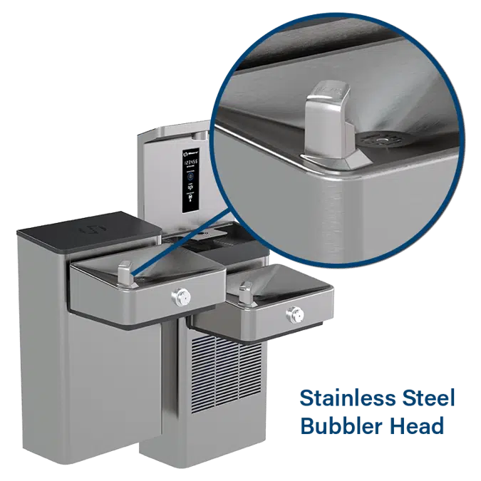 Model 1212SFV Vandal Resistant Filtered Bottle Filling Station and Hi-Lo ADA Drinking Fountain Chilled