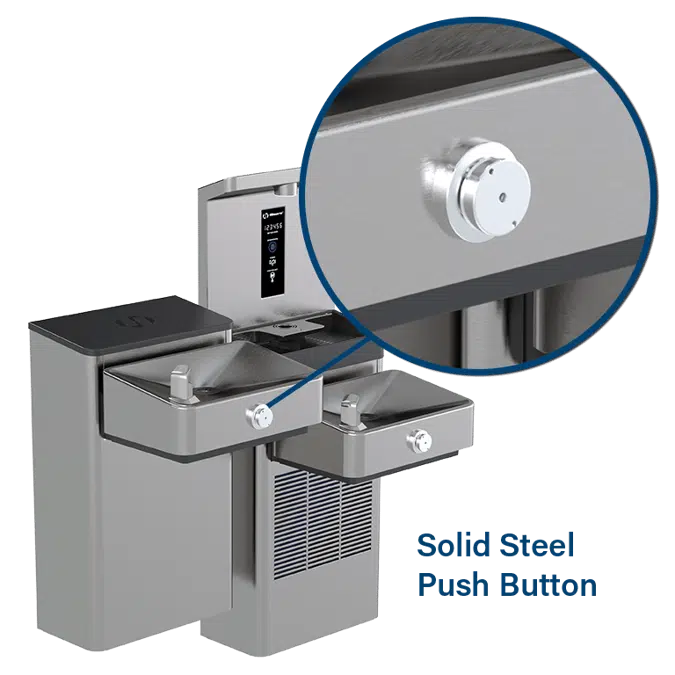 Model 1212SFV Vandal Resistant Filtered Bottle Filling Station and Hi-Lo ADA Drinking Fountain Chilled