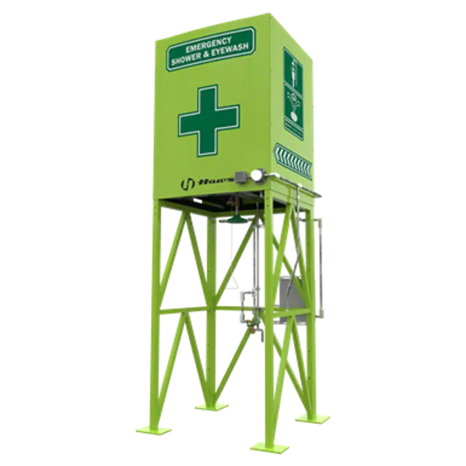 BIM objects Free download! Model 8770, ePOD™ Indoor Gravity Fed Emergency Shower BIMobject