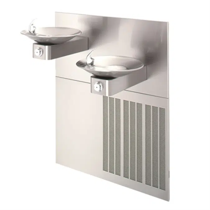 Model H1011.8, "Hi-Lo" Stainless Steel Electric Water Coolers with Round Sculpted Bowls