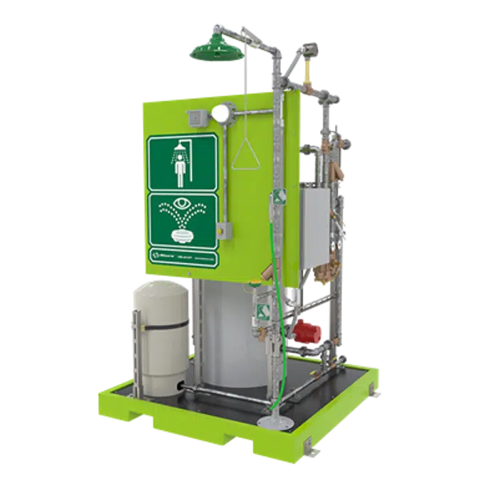 BIM objects Free download! Model 8760, ePOD™ SkidMounted Emergency Tempered Shower and Eye