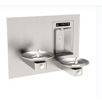 Haws 1011HS RIVIVE Hydration Station Recessed Bottle Filler with HI-LO Drinking Fountains, Non-Refrigerated - için görüntü