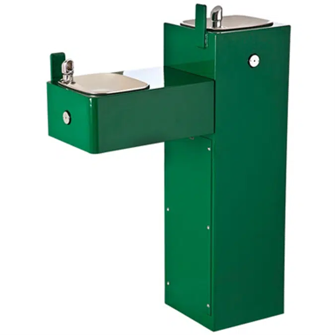 Model 3300, "Hi-Lo" Two Bubbler Pedestal Drinking Fountain