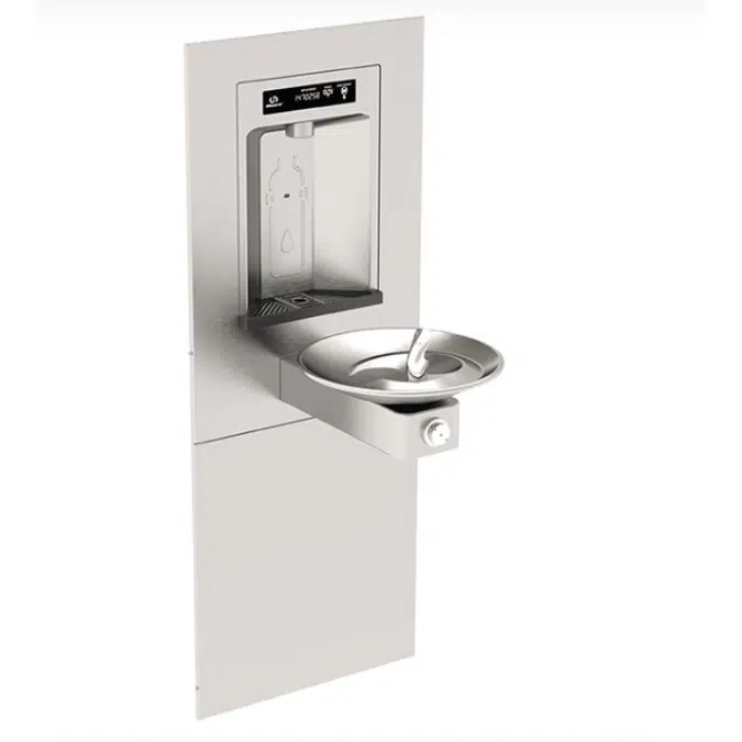 Haws 1001HSA RIVIVE Hydration Station Recessed Bottle Filler with Drinking Fountain, Non-Refrigerated