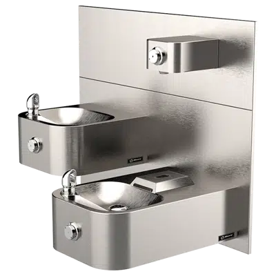 画像 Model 1119.14-1920, ADA Vandal-Resistant 14 Gauge Dual Fountain and Bottle Filler