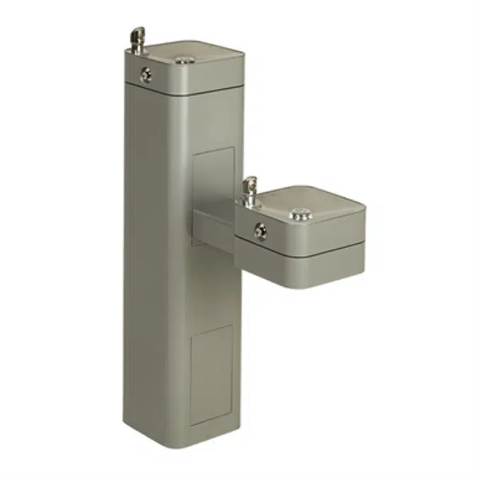 Model 3602FR, Modular Outdoor Freeze Resistant Double Drinking Fountain