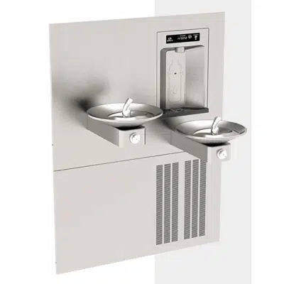 Haws 1011HSA.8 RIVIVE Hydration Station™ Chilled Recessed Bottle Filler with HI-LO Fountains图像