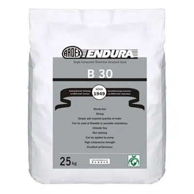 B 30 - High strength, cementitious, non-shrink precision grout için görüntü