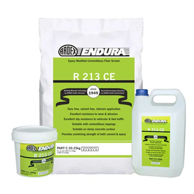 R 213 CE - Epoxy modified cementitious self smoothing floor screed