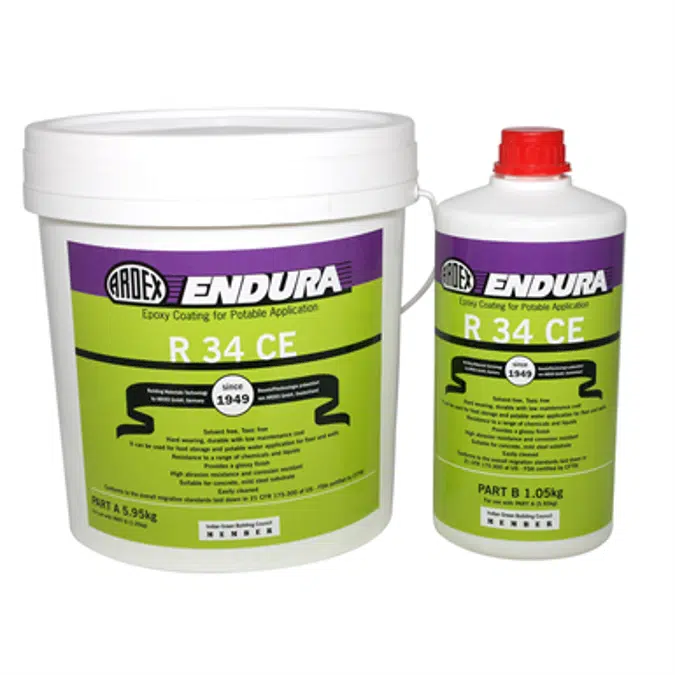 R 34 CE - Non-toxic epoxy coating for floors & walls