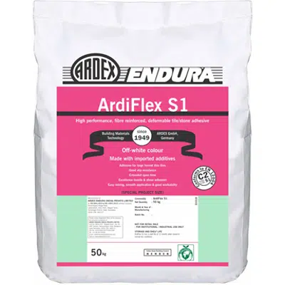 imazhi i Ardiflex S1 High performance, fibre reinforced, deformable tile/stone adhesive