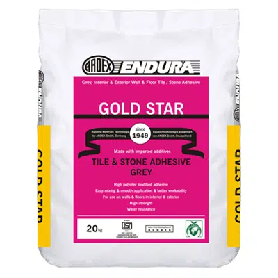 GOLD STAR - High polymer modified, cementitious, tile/stone adhesive için görüntü