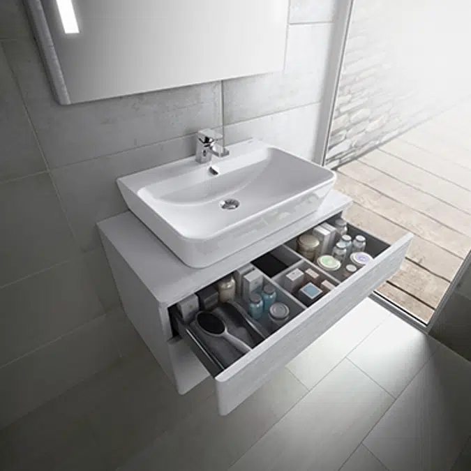 Emma Square Wash-basin base unit 800x450 mm.