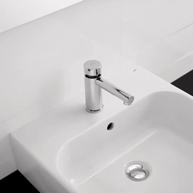 Tempo Single lever timed flow Wash-basin mixer.